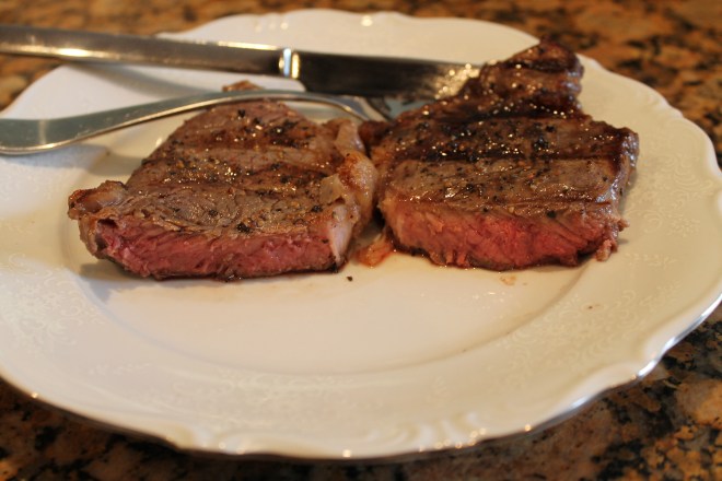 Grilled New York Strip Steaks 