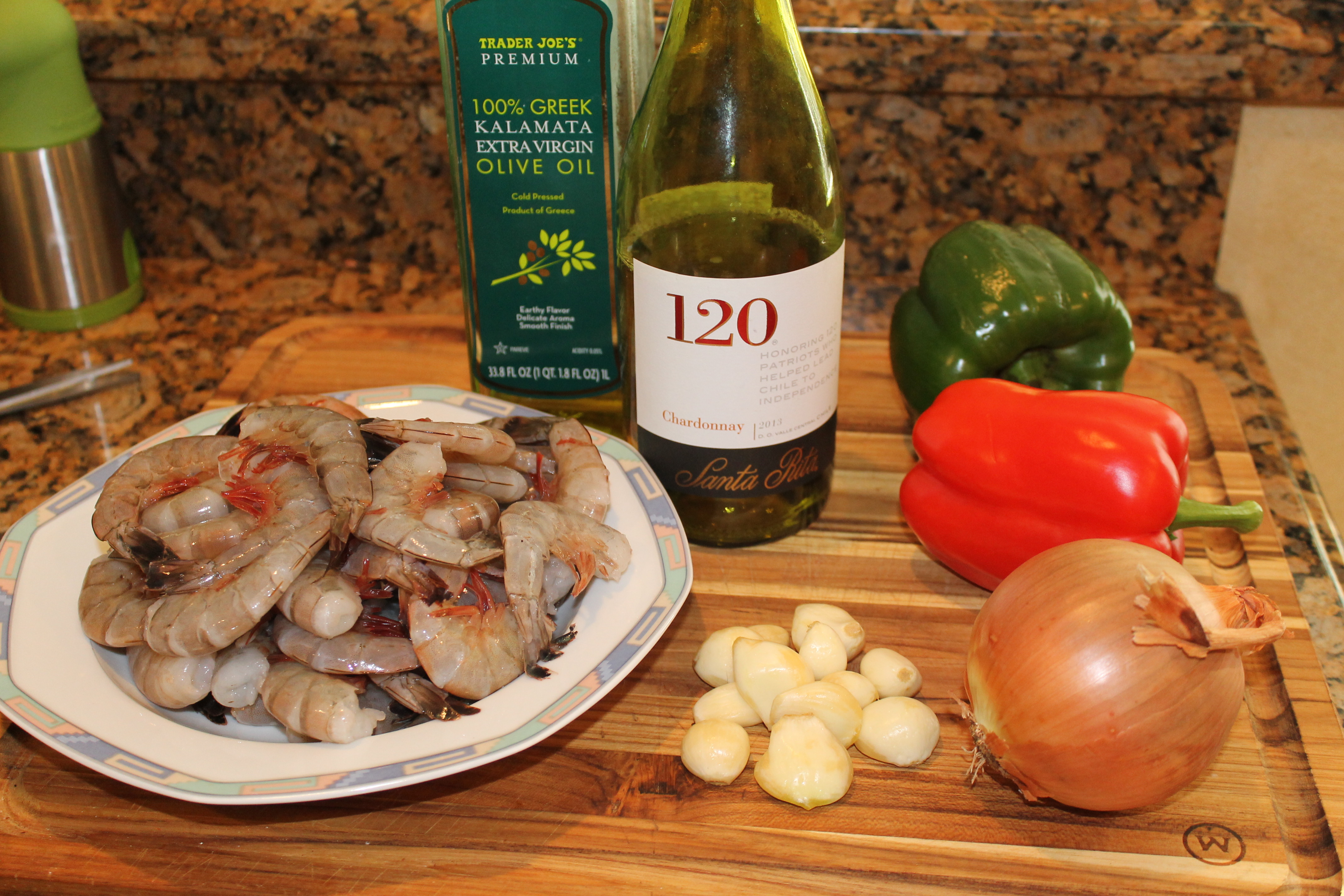 Shrimp in Garlic Sauce with Bell Peppers 