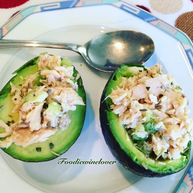 Tuna-filled Avocados