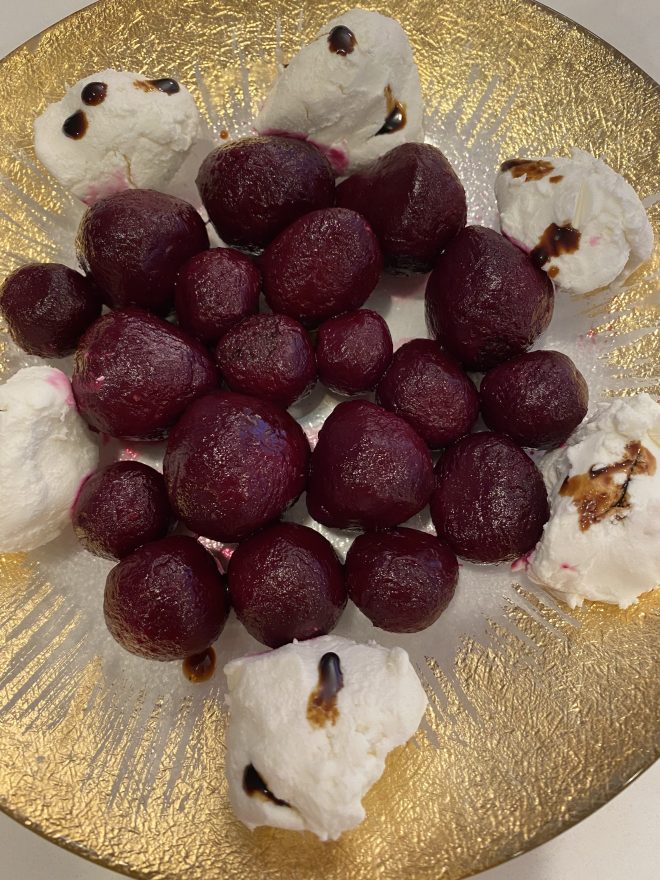 Beets and goat salad