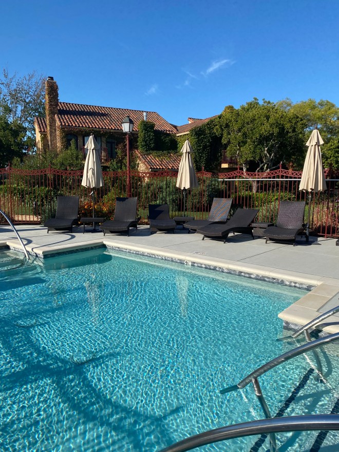 Pool area near the spa