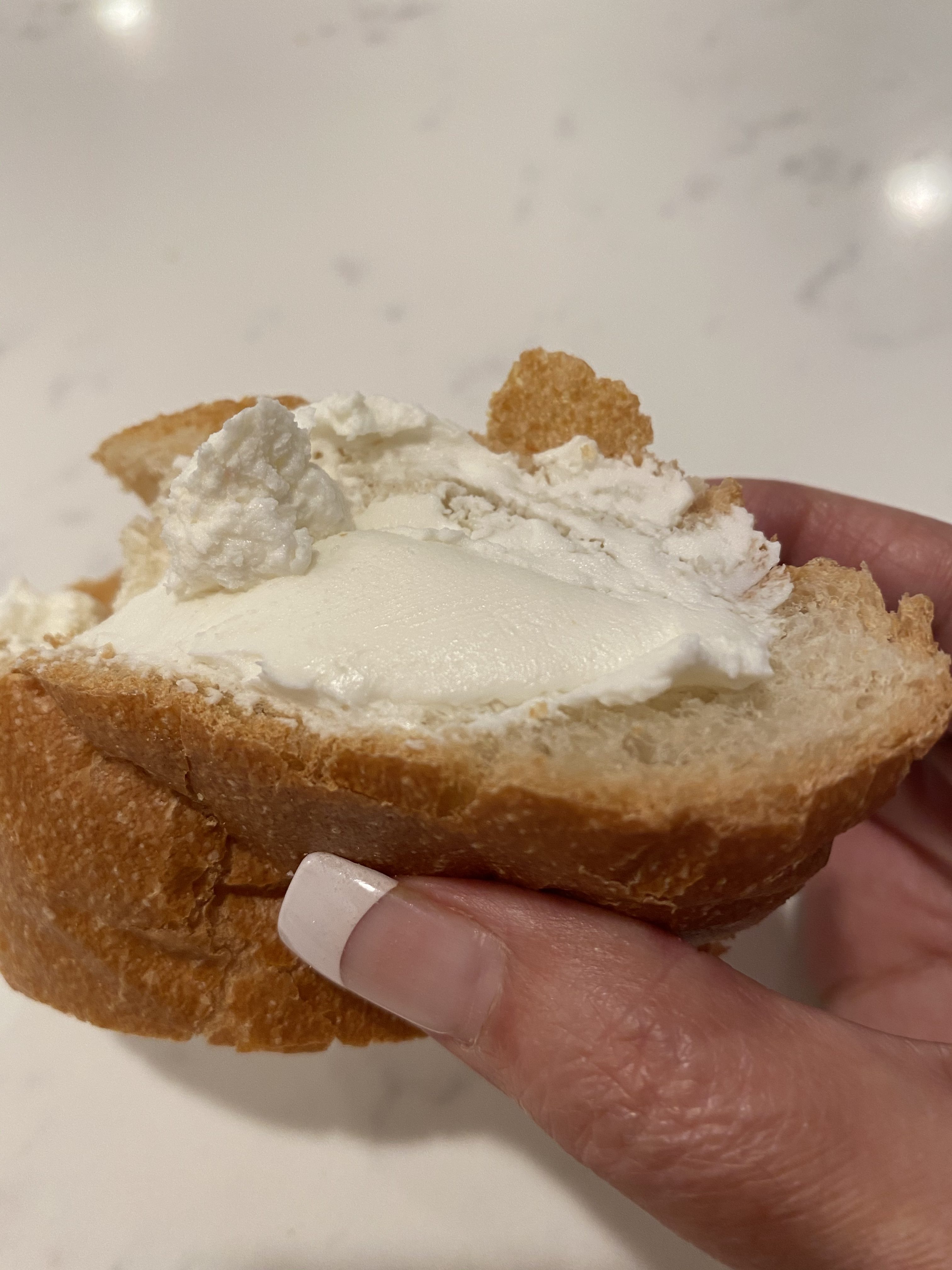 Bread and goat cheese 