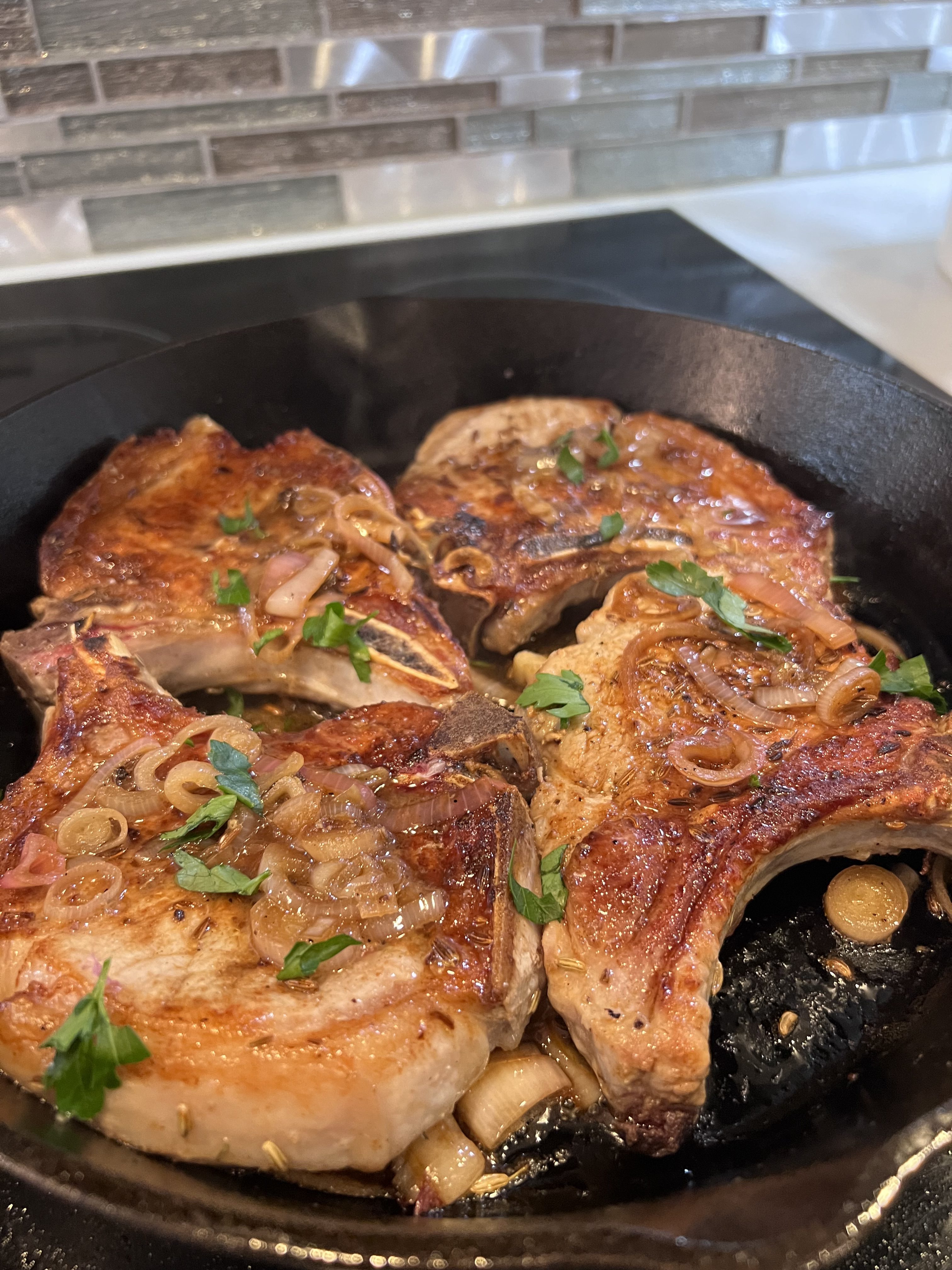 Savory Pork Chops with Caramelized Shallots
