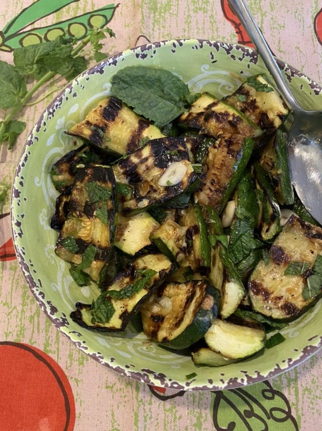 Zucchini with Mint in Gina's Kitchen 