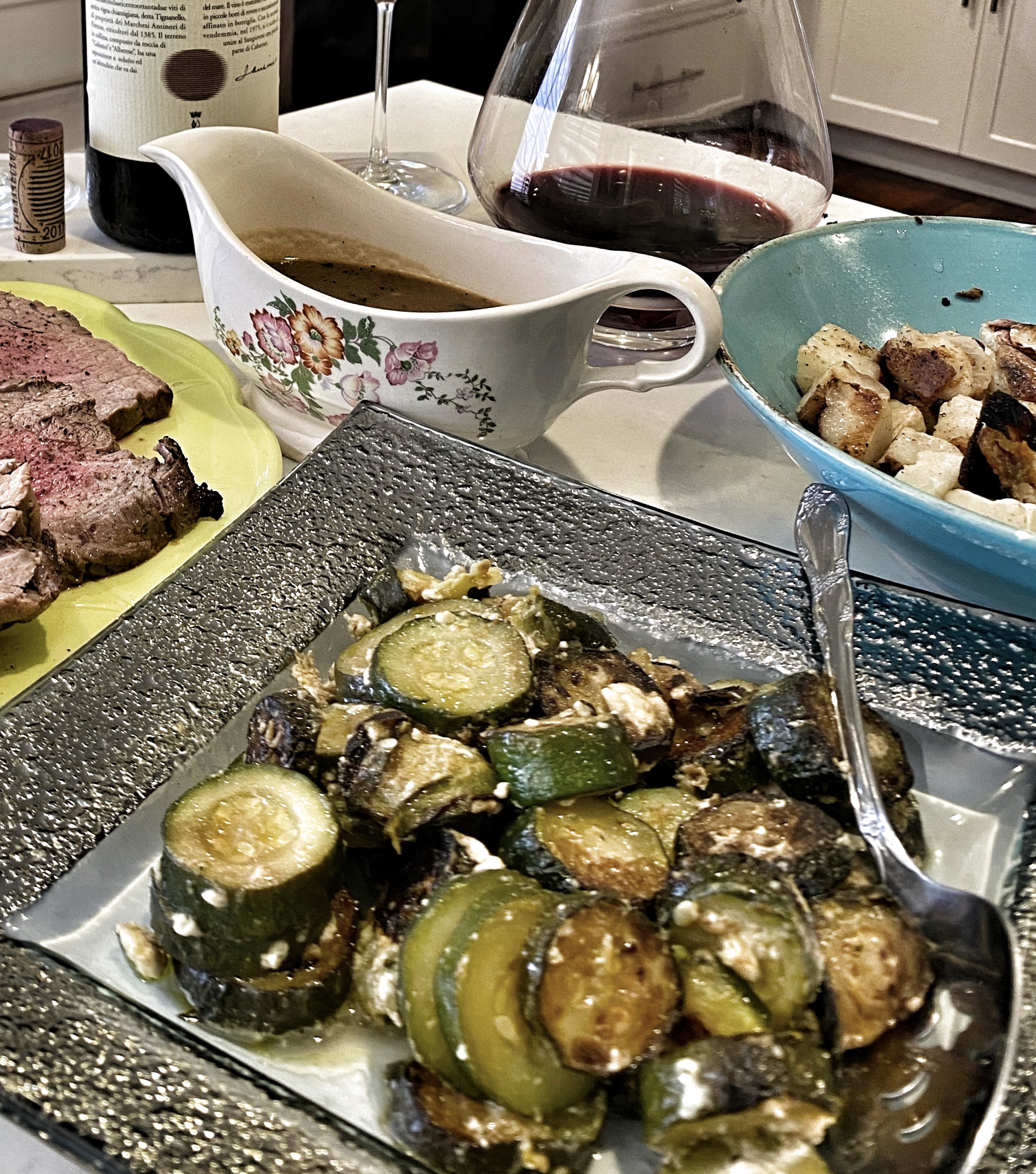 Zucchini with Feta cheese